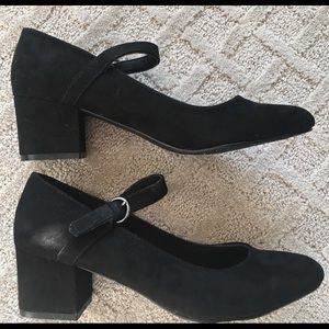 HUSH PUPPIES SOFT STYLE Black Mary Jane Pump 9W